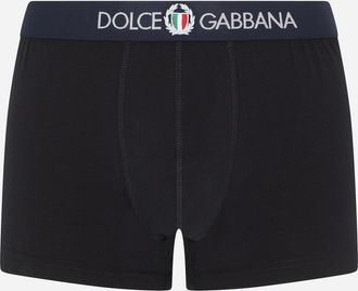 Dolce & Gabbana Two-way-stretch Cotton Jersey Boxers - Man Underwear And Loungewear Blue Cotton 3