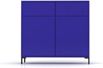 Really Nice Things Aparador 2 cajones y 2 puertas MDF Az&uacute;l Prussia