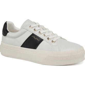 J/Slides Gilda Platform Sneaker in White/black at Nordstrom Rack, Size 6