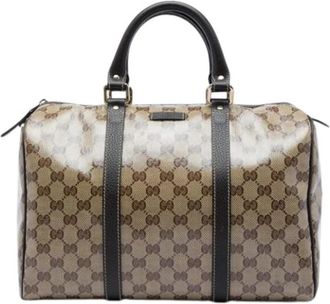 Gucci Pre-owned Boston Bag - Dames - Vintage Handtas - Beige - ONE Size - Leer - Vintage