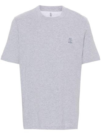 Brunello Cucinelli T-shirt con stampa - Grigio