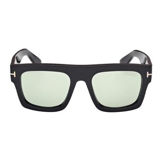 Tom Ford Fausto Green Photochromatic Browline Mens Sunglasses FT0711 01N 53