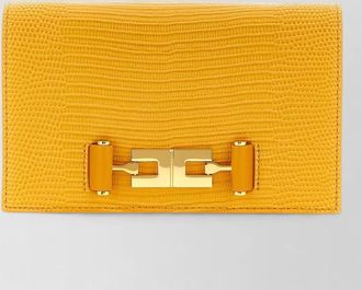 Elisabetta Franchi lizard embossed clutch bag