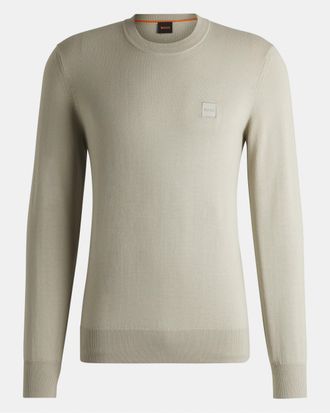 Boss Orange by Hugo Boss Kanovano Mens Crew Neck Jumper - Beige - Size X-Large