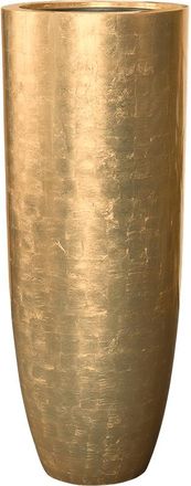 Baq Grosser Xl Blumentopf Metallic Silver Leaf Partner ø 46/h 120 cm - Glossy Gold