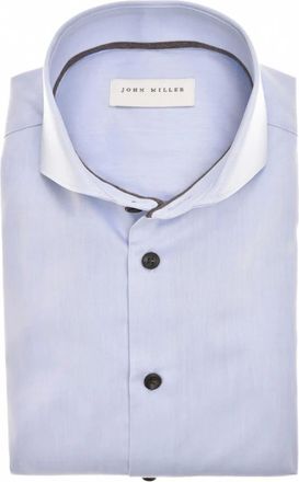 John Miller Overhemden, Heren, Blauw, 6Xl, Katoen, Business Overhemd