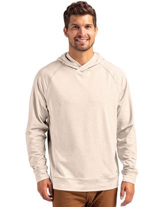 Cutter & Buck Adapt Knit Recycled Mens Heathered Hooded Pullover