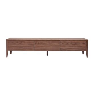 Miliboo Miliboo - Mueble Tv Vintage De Nogal Con 3 Cajones 180 Cm Benja