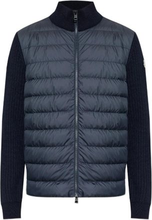 Moncler Navy Blue Quilted Cardigan
