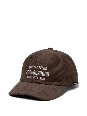 Neighborhood corduroy strap-back baseball hat - Brown