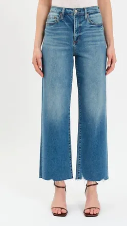 Daze Pleaser High Waist Raw Hem Crop Jeans in Vibe Check at Nordstrom, Size 29