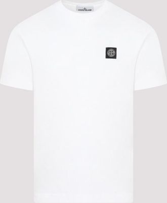 Stone Island White Cotton T-shirt