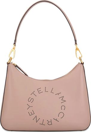 Stella McCartney Kleine schoudertas met logo - Beige
