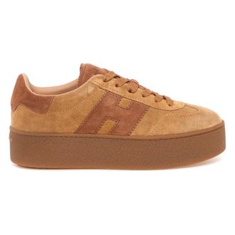 Hogan Cool Platform - Dames - Sneakers - Bruin - 40 EU - Leer - Schoenen