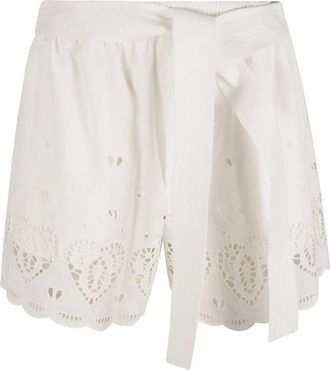 Stella McCartney Short Shorts - Dames - Bermuda - Wit - 2XS - Korte Broeken