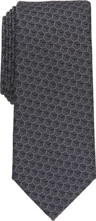 Alfani Mens Slim Geo Print Tie - Gray