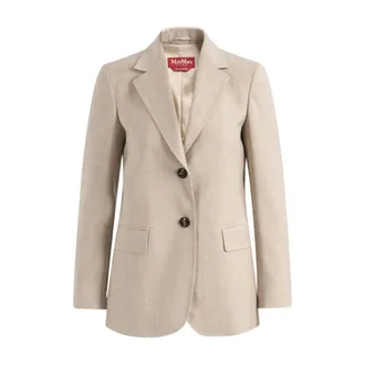 Max Mara MstEdito Blazer - Dames - Jassen - Beige - Maat: XS Zijde