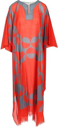 Dries Van Noten Cotton Kaftan With Geometric Print