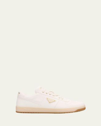 Prada Mens Downtown Napa Leather Low-Top Sneakers