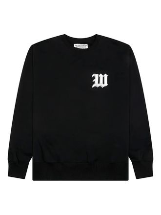 Wacko Maria Middle Weight crew-neck embroidered sweatshirt - Black