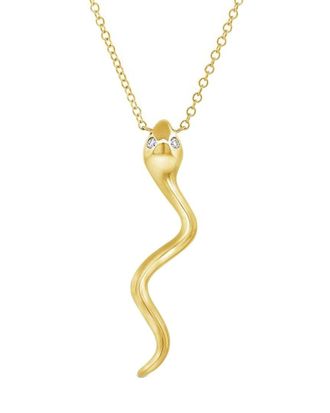 Diana M. Jewels Fine Jewelry 14K 0.02 Ct. Tw. Diamond Snake Pendant Necklace