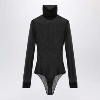 Maison Margiela Black Semi Transparent Turtleneck Body