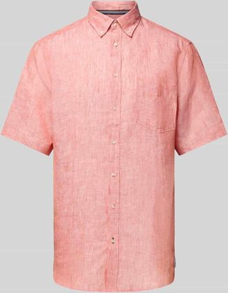 Christian Berg Regular Fit Freizeithemd aus reinem Leinen in Kupfer, Größe M