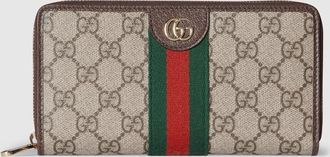Gucci Ophidia Zip Around Wallet, Beige, GG Canvas