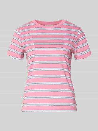 Tom Tailor Denim Regular Fit T-Shirt aus reiner Baumwolle in Pink, Gr&ouml;&szlig;e XS