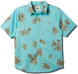 Quiksilver Habitats Classic Short Sleeve Button-Up Shirt in Island Waters at Nordstrom Rack, Size X-Large
