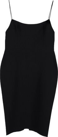 Alex Perry Square Neck Midi Dress in Black Polyester