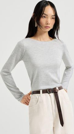 Brunello Cucinelli Cashmere and silk Sparkling sweater in Pebble at Nordstrom, Size Xx-Small Eu