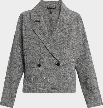 Eileen Fisher Boxy Organic Cotton Tweed Blazer