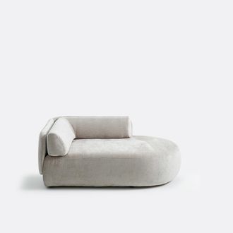 La Redoute Interieurs Longchair, rechts, dik fluweel, M&eacute;ridiano