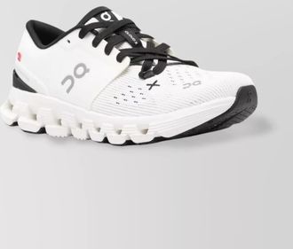 On recycled polyester logo-print low-top sneakers