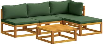 vidaXL Juego De Sof&aacute; 5 Uds. Natural Madera De Acacia S&oacute;lida Vidaxl