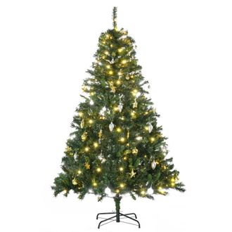 OEM &Aacute;rbol De Navidad Artificial &Aacute;rbol De 180 Cm Con Luces Preinstaladas Y Adornos Incluidos &Oslash;112x180 Cm Verde