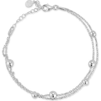 Sphera Milano Layered Ball Chain Bracelet in Silver at Nordstrom Rack