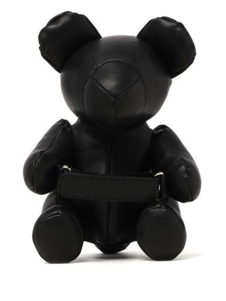 Miharayasuhiro teddy leather messenger bag - men - Sheepskin - OS - Black