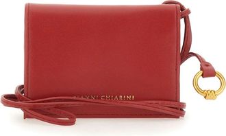 Gianni Chiarini Nappa Kaarthouder - Dames - Portefeuilles - Rood - ONE Size - Leer - Accessoires