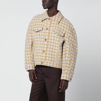 S&eacute;fr Matthieu jacket in checked wool cloth