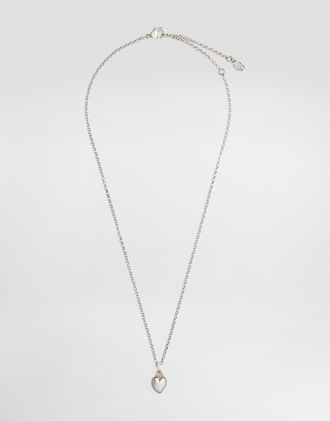 Dolce & Gabbana Heart Pendant Necklace - Woman Bijoux Silver Metal Onesize