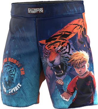 OEM Pantalones Cortos De Lucha Para Ni&ntilde;os, Tigre 164 Azul