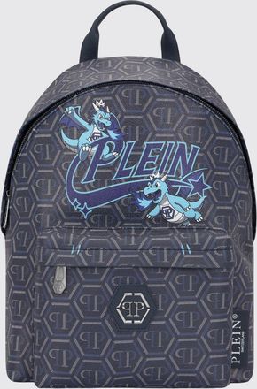Philipp Plein Zaino Space Dragons in cotone spalmato con monogramma e logo Hexagon