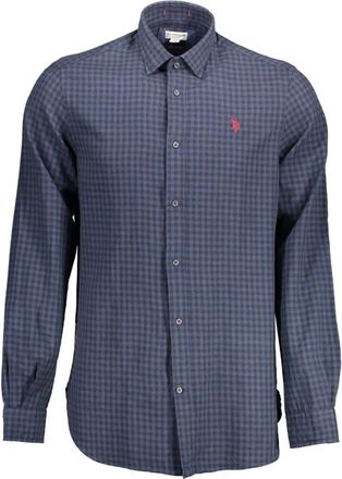U.S.Polo Association Stijlvol Herenshirt - Blauw - Heren - Casual Overhemden - Blauw - 2XL - Overhemden
