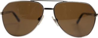 Dolce & Gabbana DG2073 Zilver Staal Klassieke Pilotenbril Bruin Glas