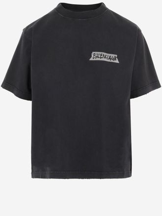 Balenciaga Black Cotton T-Shirt