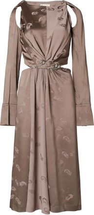 Tory Burch Abito con dettaglio cut-out - Marrone