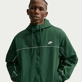 Nike Mens Club Hooded Jacket in Green | HJ2012-323