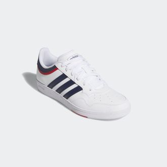 adidas Sneaker ADIDAS SPORTSWEAR HOOPS 4.0, Damen, Gr. 42,5, weiss (cloud wei&szlig;, dunkelblau, team power rot 2), Synthetik, Schuhe Sneaker
